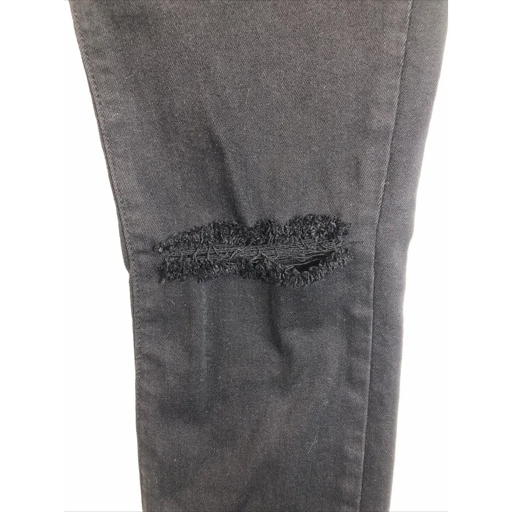 Paige Jeans Women's‎ Size 27 Black Denim Verdugo Ankle Distressed Mid Rise